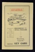 1952/1953 Middlesbrough v Wolverhampton Wanderers match programme Good.