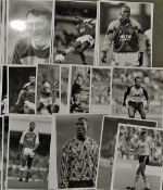 Aston Villa (19) and Arsenal (12) Football Press Photographs includes black and white photographs of