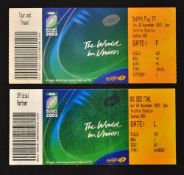 2003 Rugby World Cup 3rd/4th play-off match ticket: - New Zealand (40) v France (13) played at