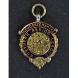 1929/30 Gloucestershire Senior Nothern League runners up football medal a silver hallmarked medal,