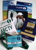 Interesting collection of 5x Open Golf Championship related items from 2006 to 2011 - to incl