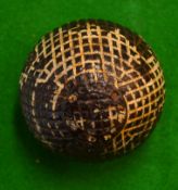 Guttie Golf Ball- unrecorded Dickson Zoin with fine mesh markings retaining some of the original
