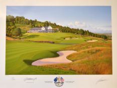 Colin Montgomery - 2010 Celtic Manor Ryder Cup signed ltd ed colour print by Graeme Baxter -