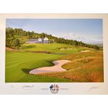 Colin Montgomery - 2010 Celtic Manor Ryder Cup signed ltd ed colour print by Graeme Baxter -