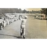Ben Hogan - 1950 Merion US Open Golf Champion famous photograph print playing a No.1 iron shot to