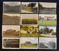 12x various English, Welsh and Channel Islands golf club and golf links postcards from early 1900'