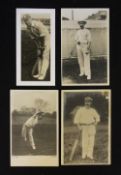 Group of Cricket Postcards to include S. Gregory printed by Dunn & Co, glue marks throughout, A.
