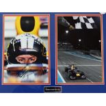 Formula One Sebastian Vettel Signed Print a display depicting Vettel and the Red Bull racing car