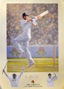 Michael Atherton (Lancashire and England) Signed Cricket colour Print artist proof limited edition