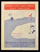 Scarce 1957 U.S Ryder Cup Challenge Golf Match Programme - played at Wanakah Country Club on