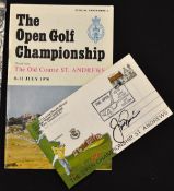 1970 Open Golf Championship official programme and signed first day cover by the winner Jack
