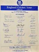 1982-83 England to Australia Cricket Album containing annotated collection of player photographs