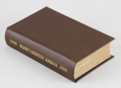 Wisden Cricketers' Almanack 1909 - 46th edition - with wrappers, rebound in brown cloth boards