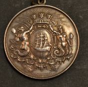 1902 Dieppe Golf Club white metal medal - engraved on the reverse Dieppe Golf Club - won by - C.D.