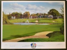 Sam Torrance 2001 The Belfry Ryder Cup signed ltd ed colour print by Graeme Baxter - signed by the