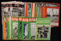 1945-50 Athletic Magazines includes Athletics Weekly in mixed condition, incomplete, worth
