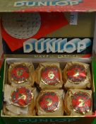 6x scarce Dunlop Maxfli- Lattice paper wrapped golf balls in the makers original box - each with the