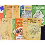 1950/51 Wolverhampton Speedway Programmes includes 1951 England v New Zealanders, 1951 England v