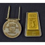 2x US Golf Golf Tournament Contestant badges/ money clips - 1990 Western Golf Association