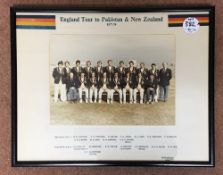 1977-78 Cricket MCC Tour Team Photograph in colour for the tour to Pakistan and New Zealand,