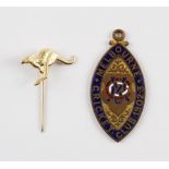 1902-3 Melbourne Cricket Club Members Badge with enamelled front, numbered to rear 85 by J R