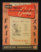 1950 M.C.C. Twenty Fourth Australian Cricket Tour Souvenir Programme played at Brisbane Cricket