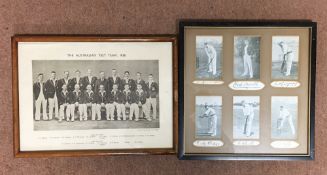 Group of Cricket pictures and Prints including The Australian Test Team 1938, 'The Champagne of