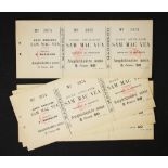 1909 Sam McVea v Bill Harris Boxing Match Tickets in Marseille promoted by D. Manselon, with holes