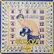 c.1935 James Braddock Boxing Board Game 'Knockout' - depicting Braddock to the centre with facsimile