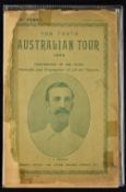 1899 The Tenth Australian Tour Cricket booklet containing particulars of the team including