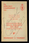 1953 Carnoustie Official Open Golf Championship programme - for the first two rounds held on