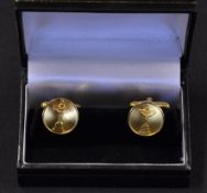 1997 Valderrama Ryder Cup gilt cuff links - given to team players and officials - in the makers