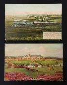 2x Scottish Golf Course Railway Services related postcards from the early 1900's to incl