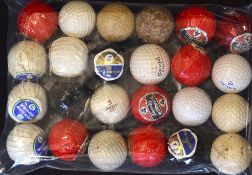 24x various wrapped and used golf balls - to incl The Challenger Rubber core bramble, various new