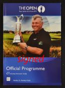 2012 Open Golf Championship programme signed the winner Ernie Els plus others - played at Royal