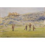 Ellis, Tristram - R.A (1844-1922) ROYAL ST DAVIDS GOLF COURSE HARLECH - water colour with possibly