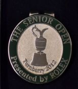 2012 Turnberry Senior Open Golf Championship Players enamel money clip badge - presented by Rolex