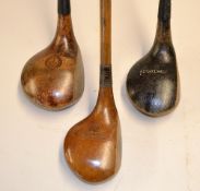 3x very playable brassie golf clubs to incl R Forgan St Andrews brassie, Rangefinder brassies and