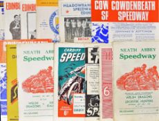 Assorted 1950/60s Speedway Programmes includes Cardiff, Dublin, Neath Abbey, Cowdenbeath and more,
