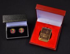 Open Golf St Andrews Collection - pair of enamel cuff links in the original case and Lough Erne Golf