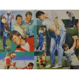 Ashmore, Peter J (1923-) NICK FALDO - 3x Open Golf Champion and 3x Masters Champion, watercolour