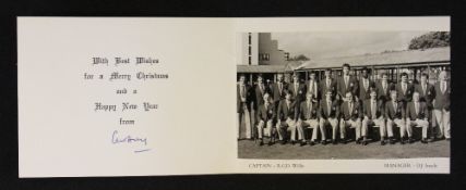 1982-83 England Tour of Australia and New Zealand Cricket Christmas Card with colour photocard to