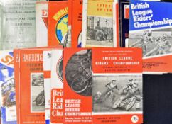 Speedway - 1960s Provincial Championship Final Programmes many at Belle Vue and Harringay