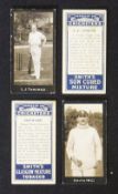 F&J Smith's Cricketers Cigarette Cards a part set of 14/50 - appear in good condition