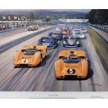 'Autumn Thunder' North American Motor Racing Colour Print from an original painting by Michael