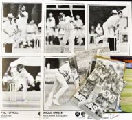 Cricket Signed Player Photocards including Graham Gooch, Ian Botham, Mike Brearley, Bob Willis, Joey