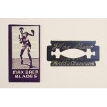 1930s Boxing Max Baer 'World's Champion' Razor Blades includes original carded cover 'Every Shave