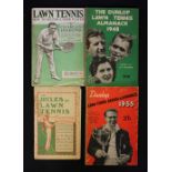 1948 and 1955 Lawn Tennis Almanacks edited by G. P. Hughes both SB together with The Rules of Lawn
