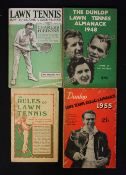 1948 and 1955 Lawn Tennis Almanacks edited by G. P. Hughes both SB together with The Rules of Lawn