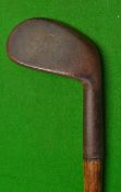 Rare British Golf Co London smf rut niblick fitted with the original hickory shaft featuring a